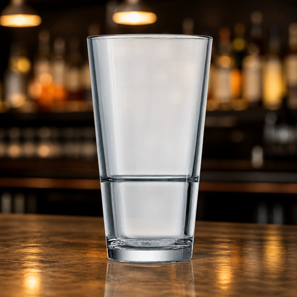 570ml shatterproof Collins stacker beer glasses - 24 pack