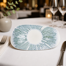 Commercial Ceramic Oblong Plates Blue 350x185mm (6 Pack)