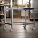 Commercial 1/1 GN Stand with Adjustable Castors Stainless Steel