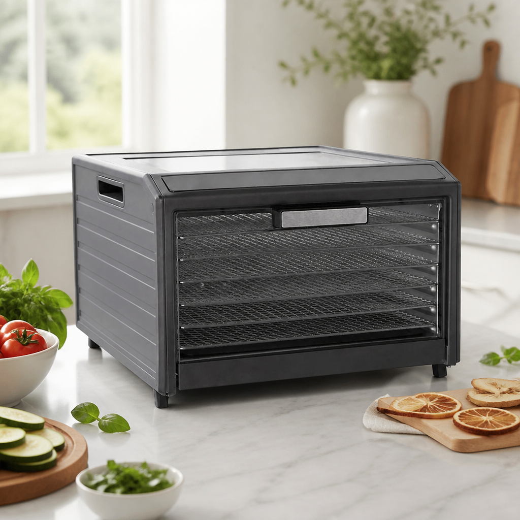 Commercial 6 Tray Digital Food Dehydrator with Adjustable Thermostat
