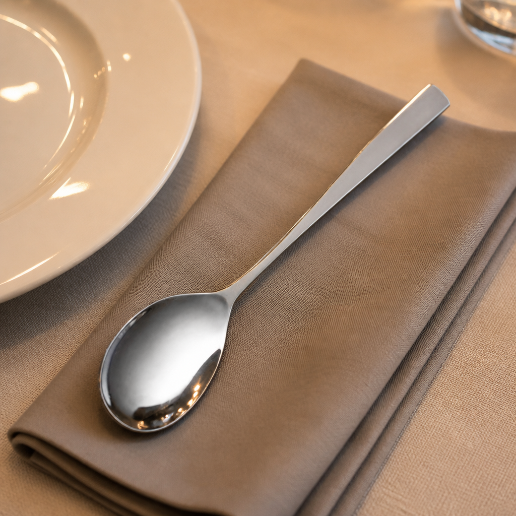 Commercial Stainless Steel Salad Spoons 12 Pack 211mm