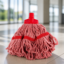 Mini Socket Mop Head Red for Commercial Cleaning Systems