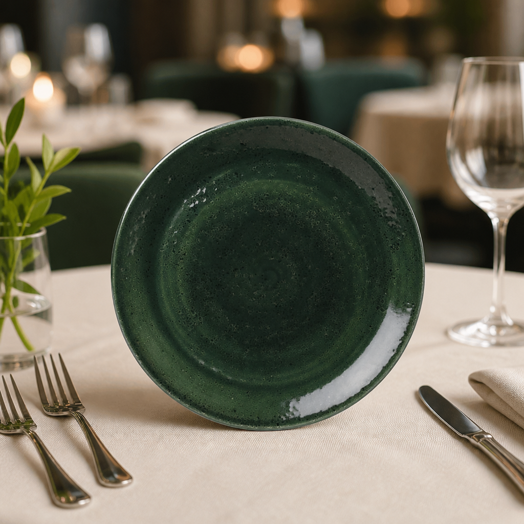 203mm Commercial Coupe Plates in Burnt Emerald - 12 Pack