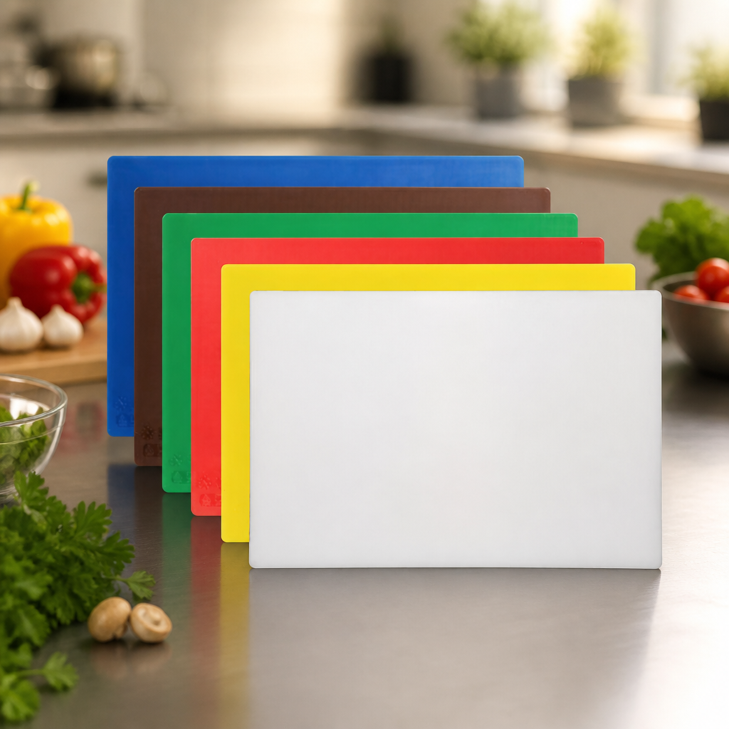 Commercial Antibacterial Chopping Board Set 6-Piece 450x305mm
