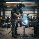 Premium Non-Metallic Spark Welding Boot with Protective Toecap and Midsole, Size 3-13 - Durable and Breathable Design for Safety