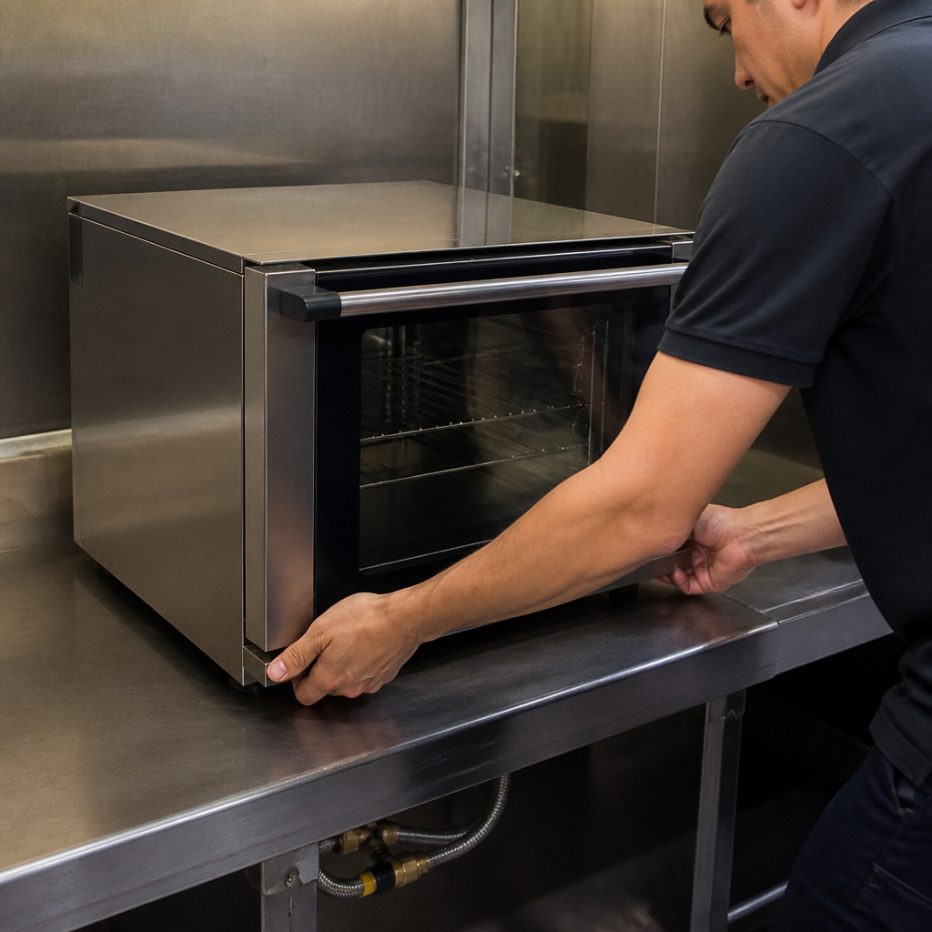 Commercial oven installation service for shops and kitchens