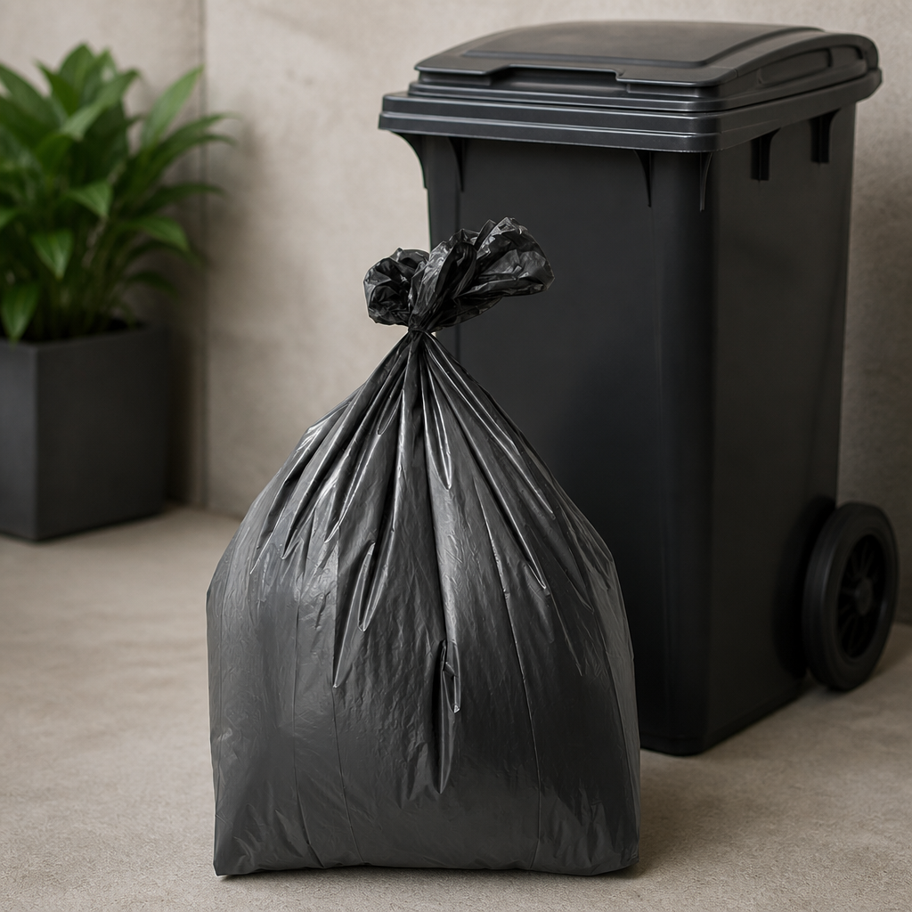 Heavy Duty Black Bin Bags 120Ltr Pack of 100 for Commercial Use