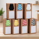 Commercial Paper Straws 6mm Bore Yellow & White Striped 250 Pack