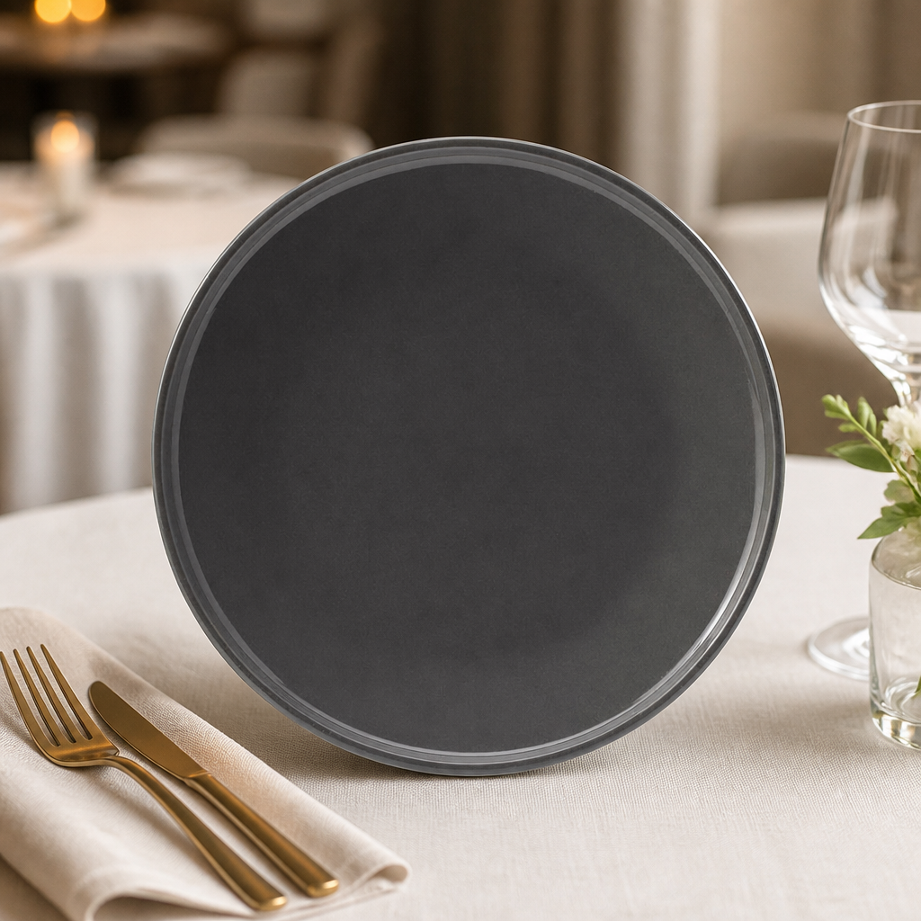 Set of 6 Commercial 175mm Slate Core Plates for dining