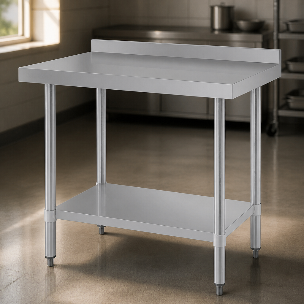 900mm Commercial Stainless Steel Prep Table with Upstand