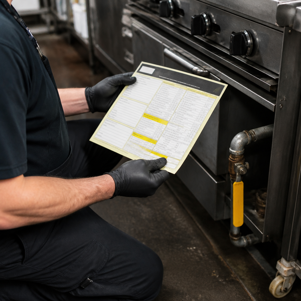 Gas Safety Certificate for 1-5 Commercial Appliances Inspection