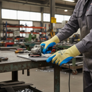 Premium Kevlar Grip Cut Level C Gloves with Latex Coated Palm for Enhanced Protection and Comfort
