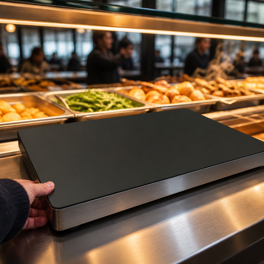 Commercial induction hot plate for full-size gastronorm tray