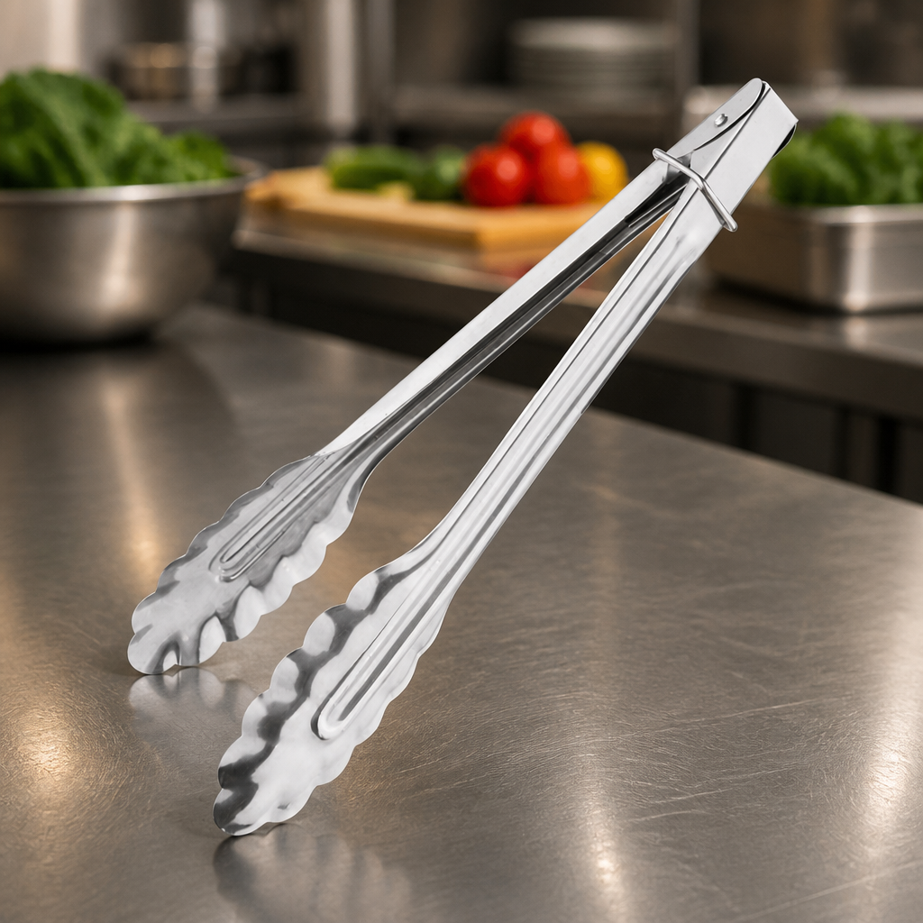 Commercial Stainless Steel Tongs 245mm for Catering Use