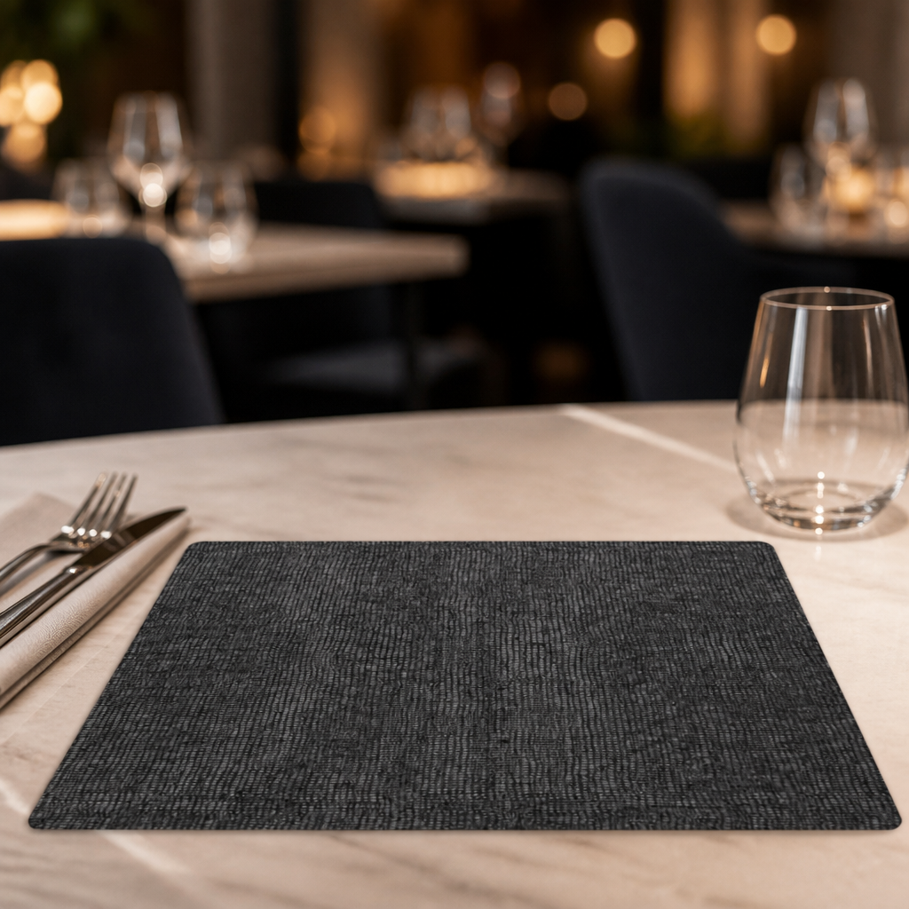 Black grey silicone placemats 305x400mm pack of 12