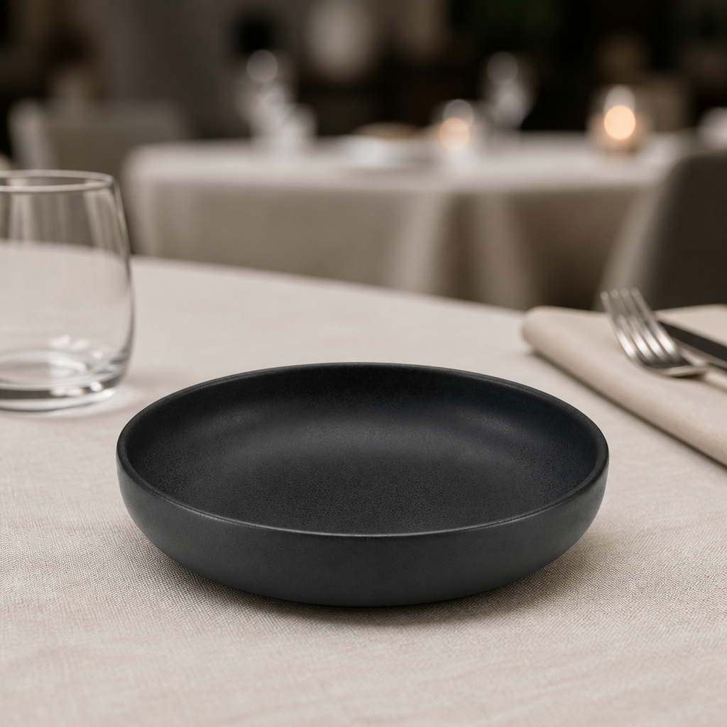 Commercial black bowls 220mm - 6 pack elegant tableware