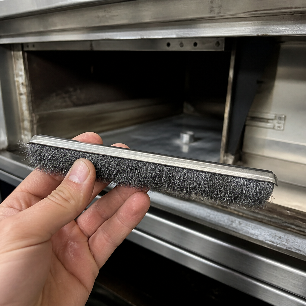 Commercial Charcoal Oven Spare Part Brush 150mm Aluminium
