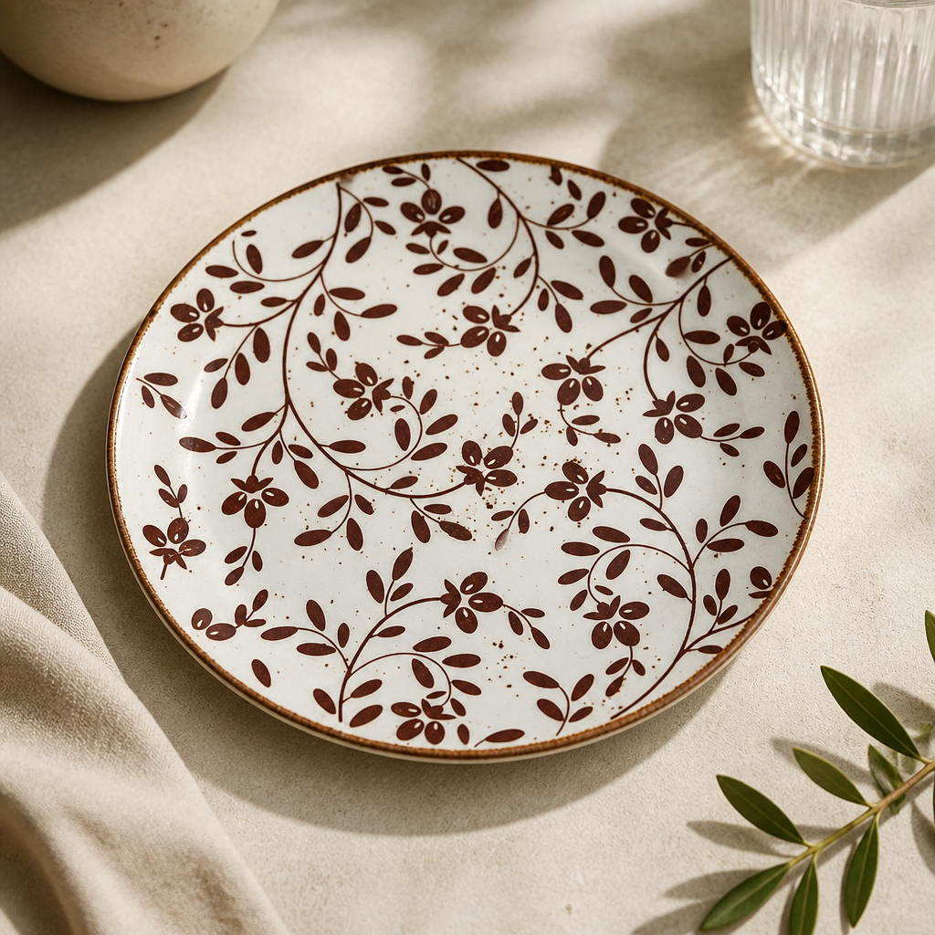 202mm Commercial Coupe Plates Brown - 12 Pack