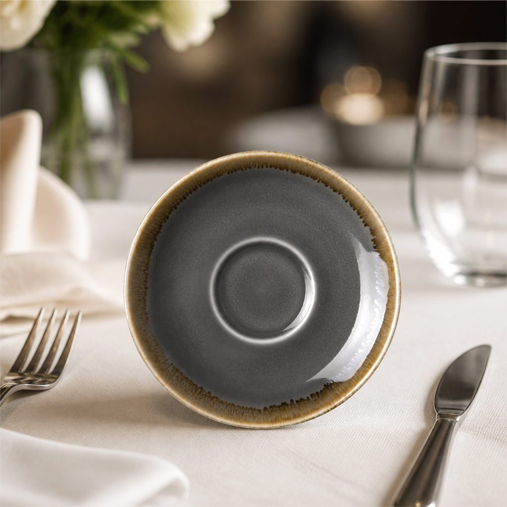 Commercial 115mm Espresso Saucers Smoke - 6 Pack