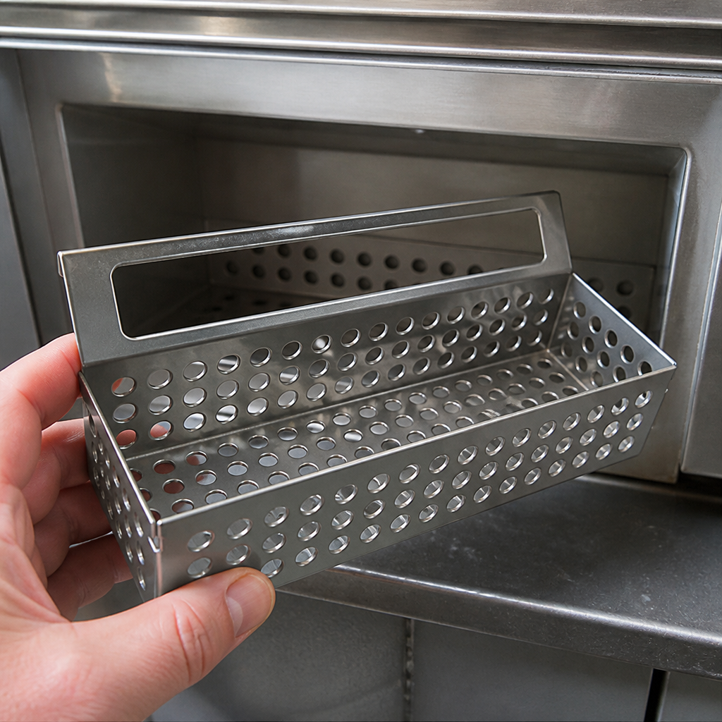 Commercial Stainless Steel Condiment Basket 55mm High