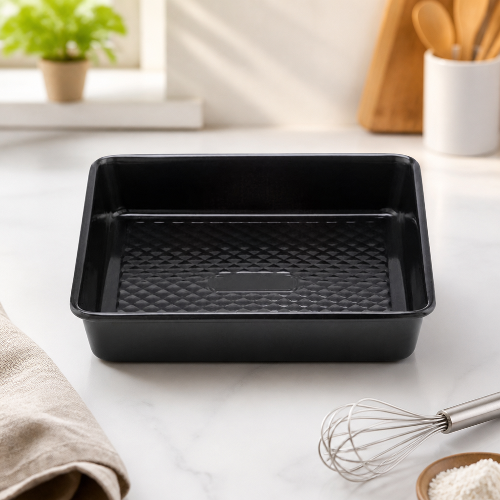 9" Square Commercial Cake Tin with CushionSmart Interior