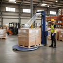 Professional Turntable Pallet Wrapping Machine with Power Pre-Stretch Film Capability and 2000kg Load Capacity