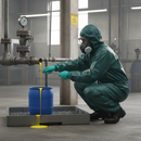 Premium Multi-Layer Chemical Barrier Coverall with Type 3/4/5 Protection in Green