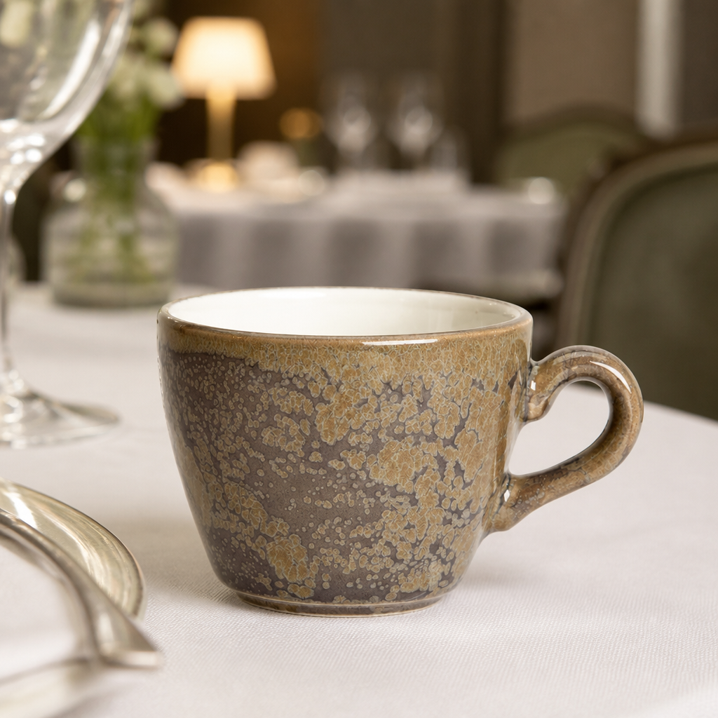 Commercial Granite Cups 85ml Vitrified China - 12 Pack