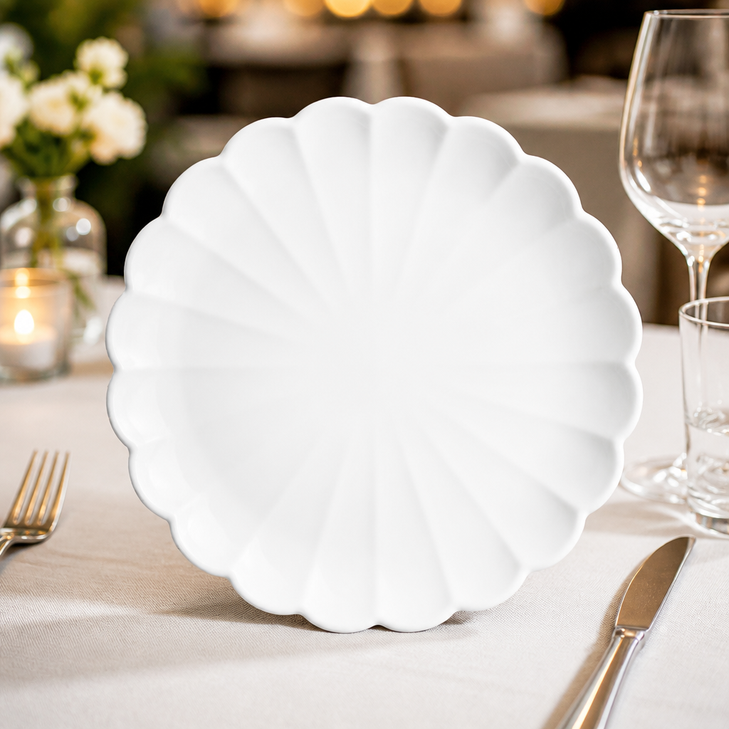 Commercial Scalloped Plates 276mm - 4 Pack