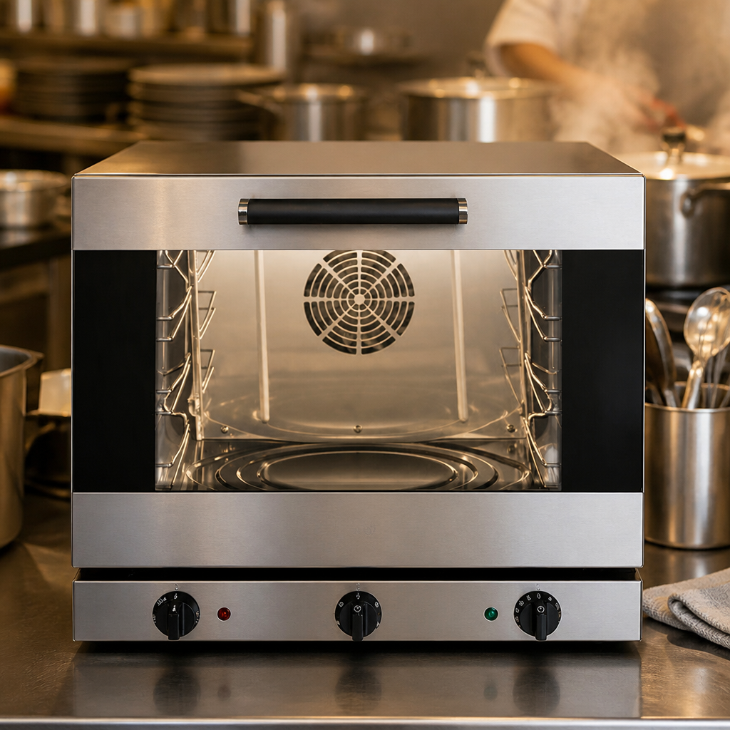 Commercial 4 Tray Convection Oven with Dual Speed Fan