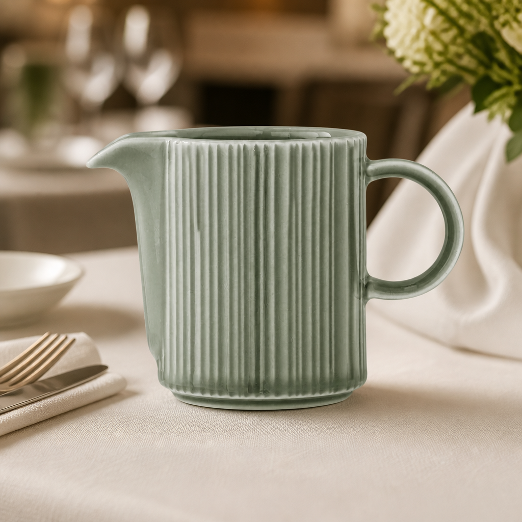 Pack of 12 durable porcelain commercial jugs 142.5ml