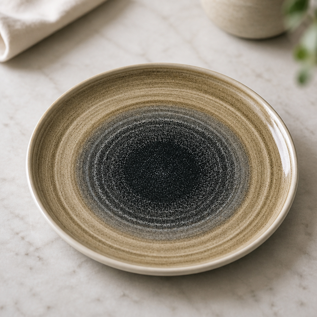 Aqueous bayou walled plates 260mm 6 pack for restaurants