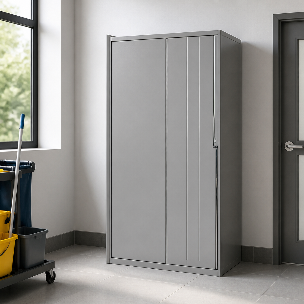 Commercial Lockable Janitorial Cupboard 1830mm High
