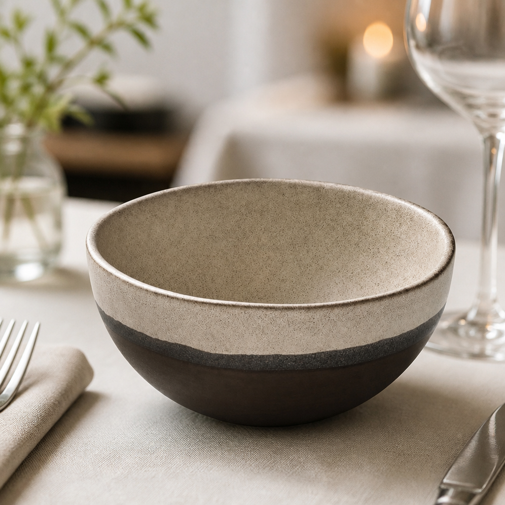 Commercial Spot On Black Bowls 130mm - 6 Pack Stoneware