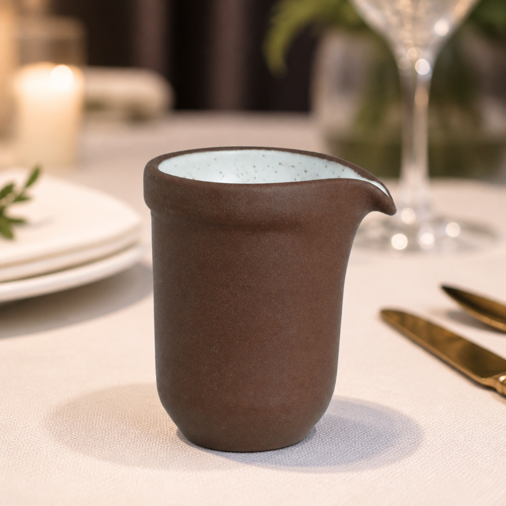Commercial Spice Sauce Pourer 43ml in vitrified stoneware