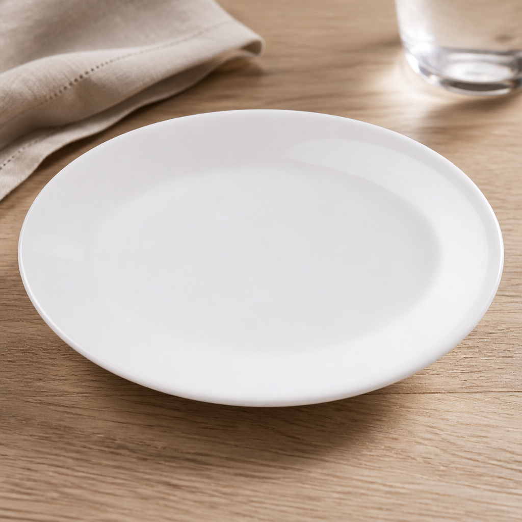 Commercial Oval Porcelain Dishes 330mm for Fine Dining 12 Pack