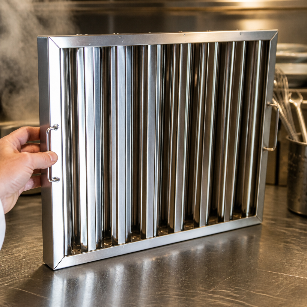 Commercial Kitchen Canopy Baffle Filter 400 x 400mm