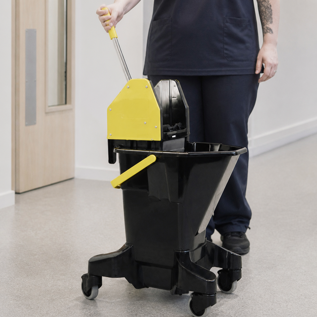 16L Recycled Plastic Yellow Mop Bucket and Wringer