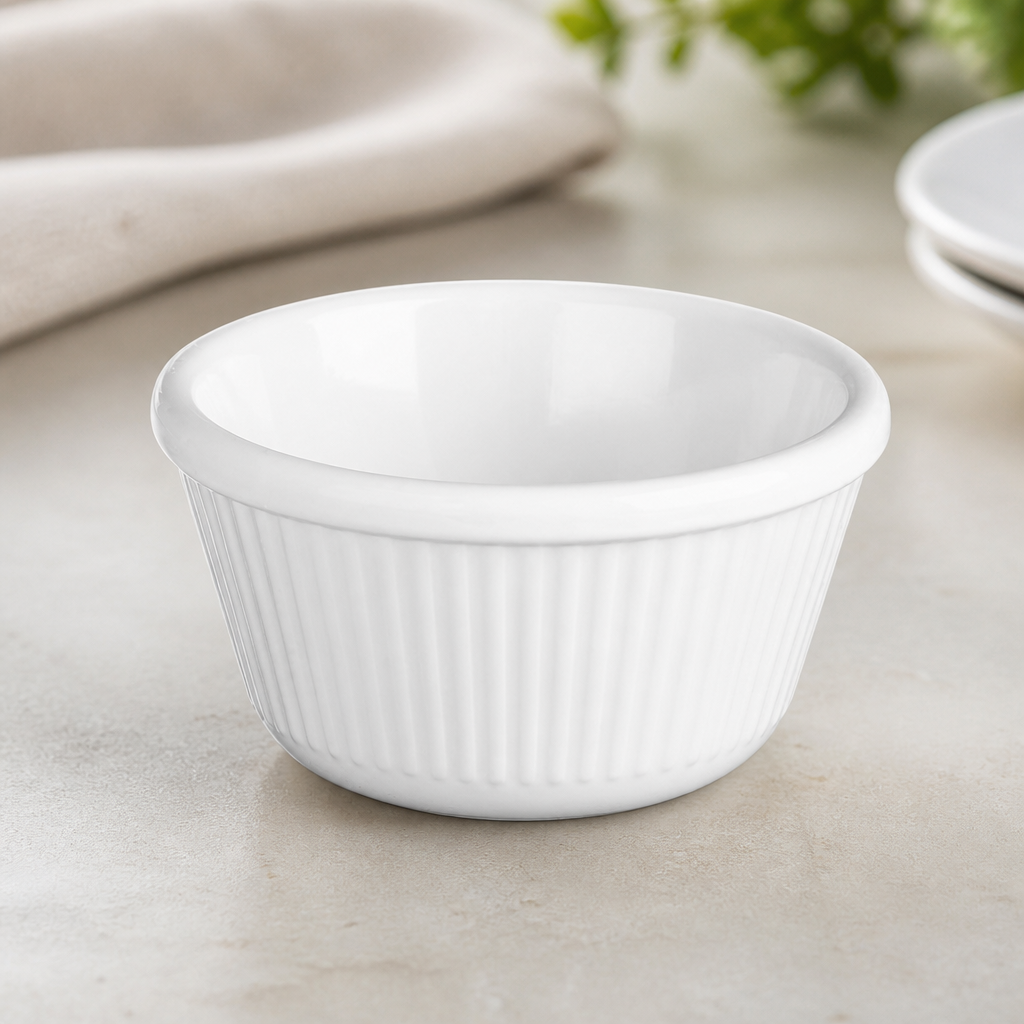 Commercial Melamine Fluted Ramekins 89mm 113.75ml 12 Pack