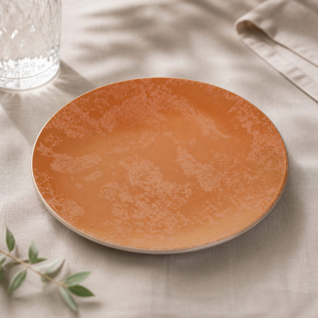 Crushed Velvet Coupe Plates 209mm for Commercial Catering 6 Pack