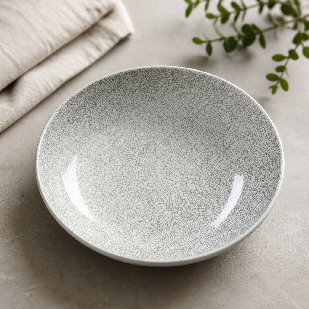 Commercial Coupe Bowls 253mm Crackle Grey - 12 Pack