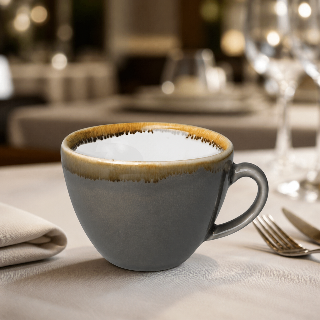 Commercial Cappuccino Cups 230ml Vitrified Porcelain 6 Pack