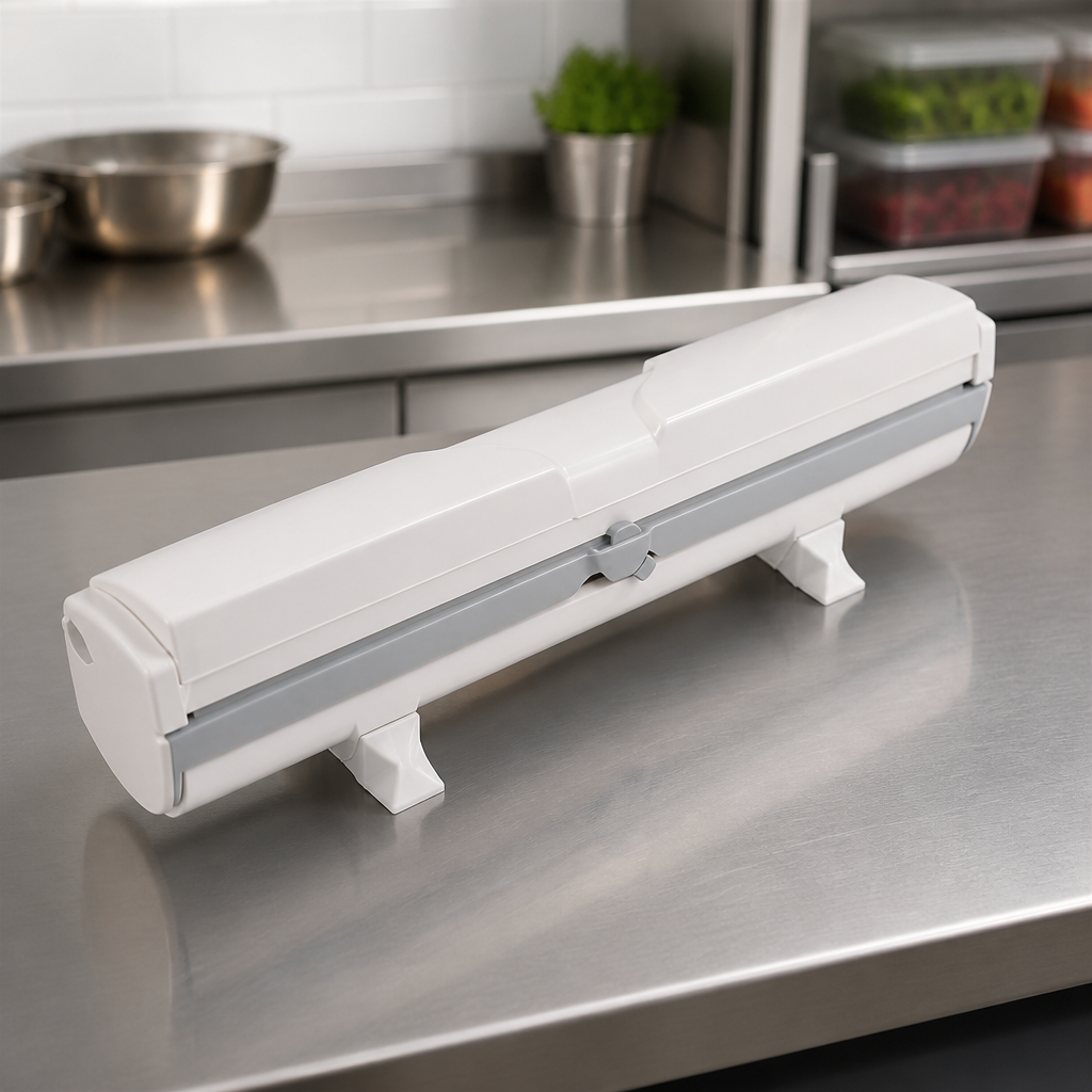 Compact Cling Film Dispenser for Commercial Food Preparation