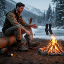 Premium Lite Thermal Socks for Men - Heavy Bulk Yarn, Medium Pile Cushioning, and Diabetic Friendly Design for Comfort and Warmth