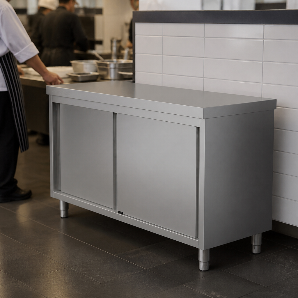 Commercial Stainless Steel Standing Floor Cupboard 900x1500mm