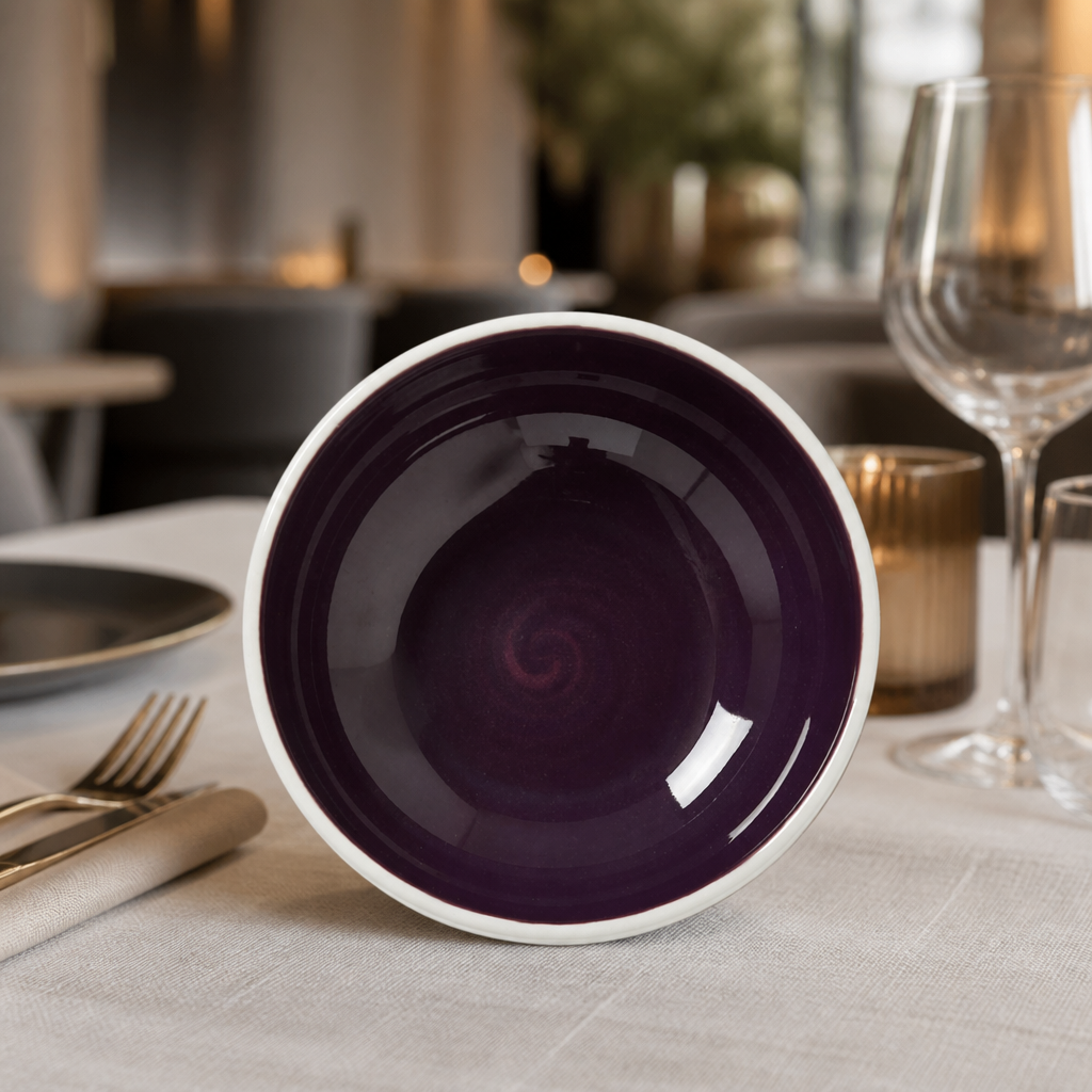 Commercial 155mm Damson Bowls - 12 Pack for hospitality use