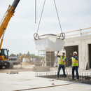 Professional Heavy Duty Concrete Mortar Bin with Crane Lift - 250 Litre Capacity and Durable Construction