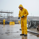 Premium Yellow Waterproof 1-Piece Coverall with 330gsm PU Coated Fabric and Welded Seams for Ultimate Protection