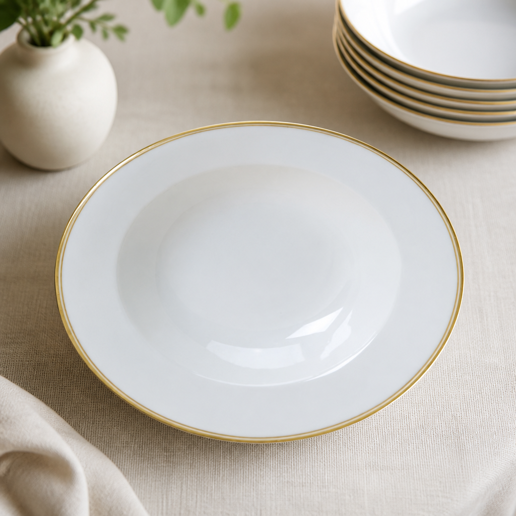 Large Rim Bowls 280mm Gold 0.6 Ltr Commercial Catering Set
