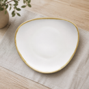 Commercial Triangular Plates 165mm Vitrified Porcelain 6 Pack